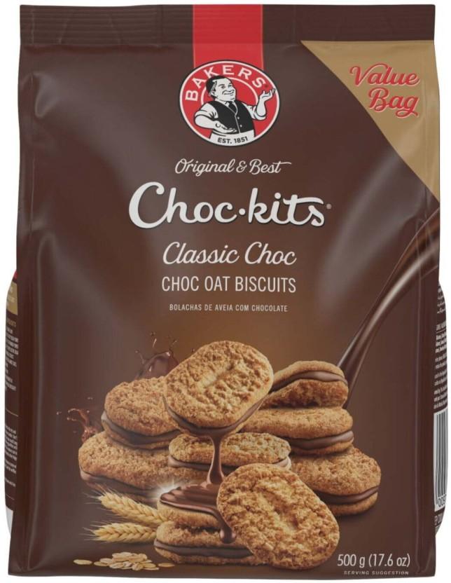 Bakers Classic Choc Oat Biscuits Cream Filled Biscuit (500 g)