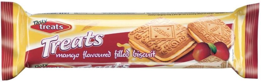 Tasty Treats Mango Flavored Biscuits Cream Filled Biscuit (960 g, Pack of 12)