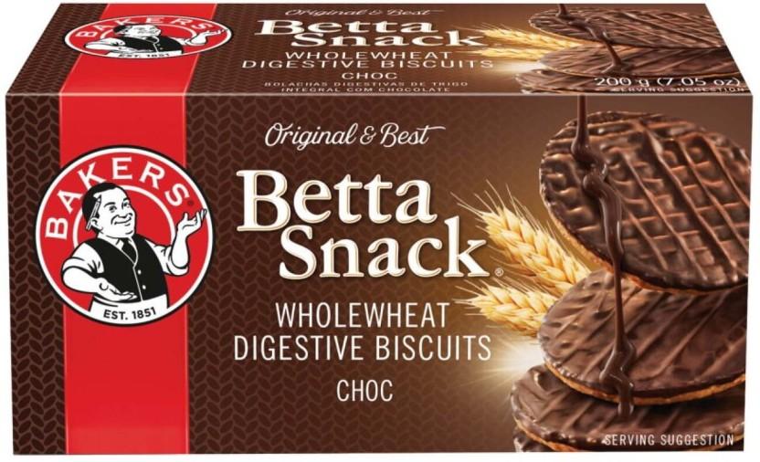 Bakers Betta Snack Whole Wheat Biscuits Cream Filled Biscuit (200 g, Pack of 12)