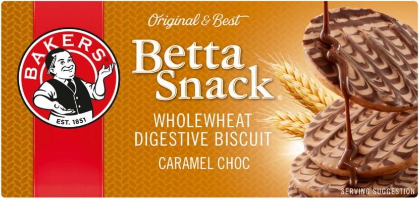 Bakers Betta Snack Whole Wheat Biscuits Digestive Biscuit (200 g, Pack of 12)