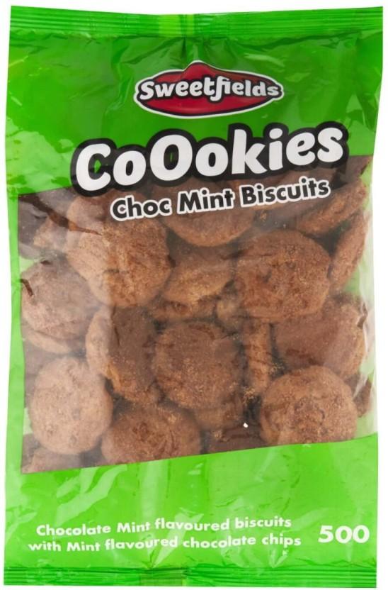 Sweetfields Chocolate Mint Flavoured Cookies (500 g, Pack of 12)
