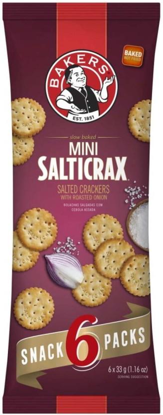 Bakers Mini Salticrax Roasted Onion Crackers (4752 g, Pack of 24)