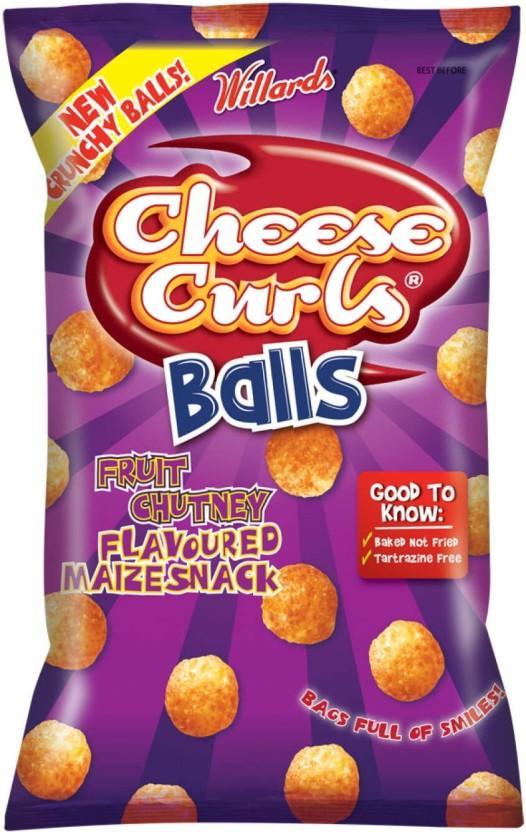 Willards Cheese Curls Fruit Chutney Flavoured Snack Puffcorn (1 x 100 g)