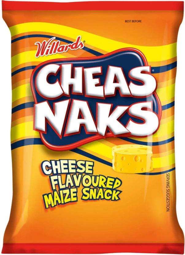 Willards Cheas Naks Cheese Flavoured Maize Snack Puffcorn (1 x 135 g)