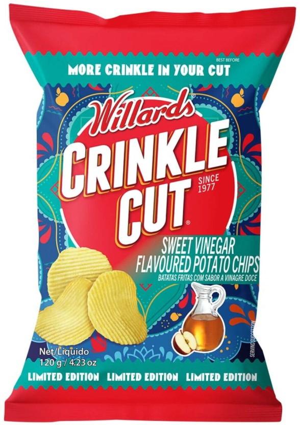 Willards Crinkle Cut Sweet Vinegar Flavoured Potato Chips (1 x 125 g)
