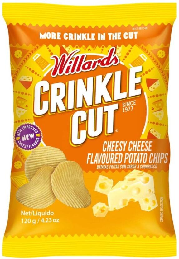 Willards Crinkle Cut Cheese Flavoured Potato Chips (1 x 120 g)