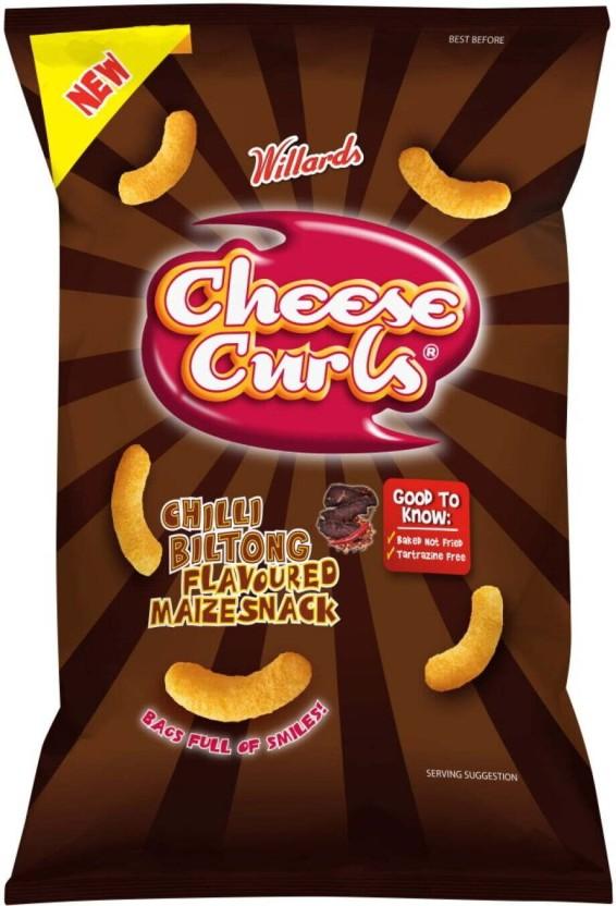 Willards Cheese Curls Chilli Biltong Maize Snack (1 x 90 g)