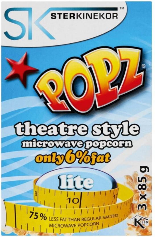 Ster Kinekor Popz Microwave Lite Popcorn (85 g, Pack of 12)