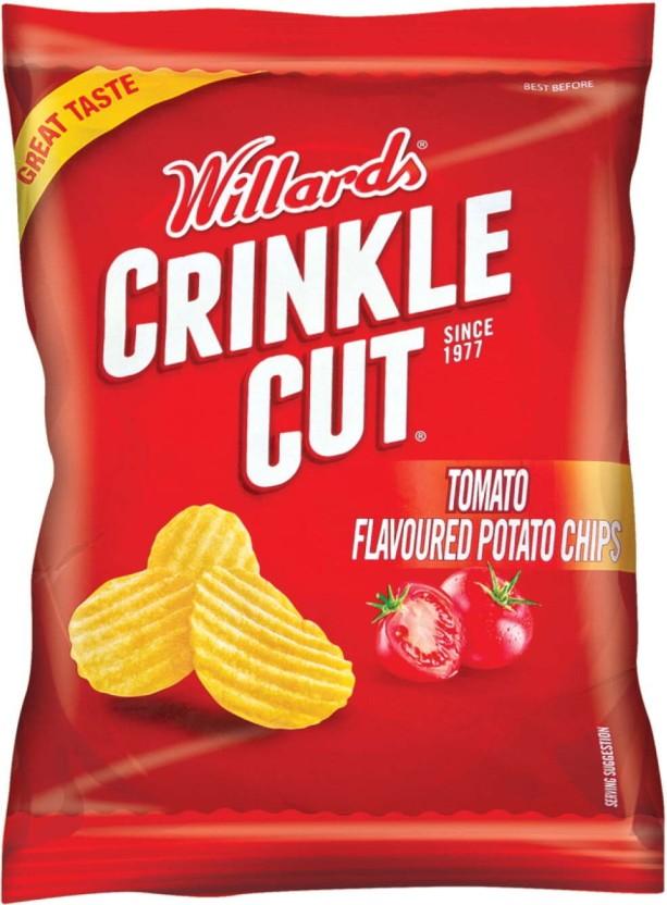Willards Crinkle Cut Tomato Flavoured Potato Chips (48 x 30 g)