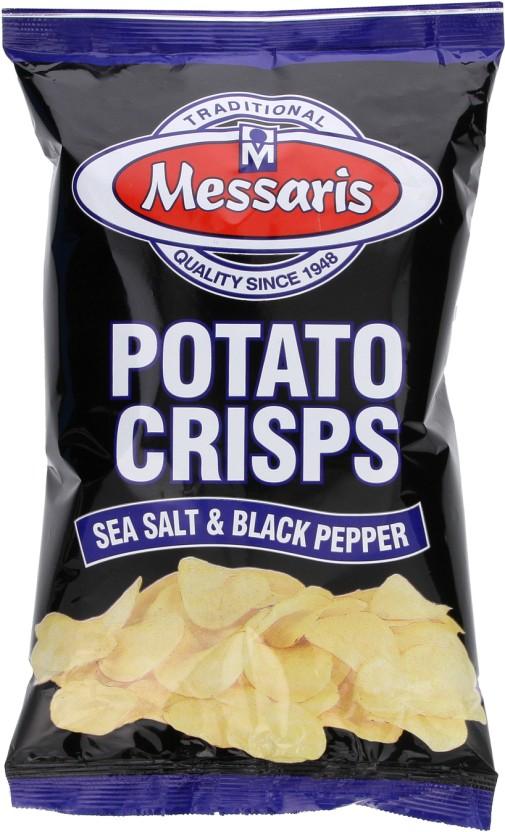 Messaris Potato Crisps Sea Salt & Black Pepper Chips (1 x 125 g)