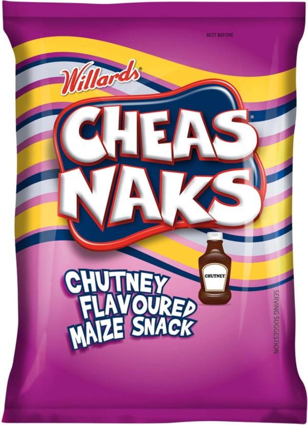 Willards Cheas Naks Chutney Flavoured Maize Snack Puffcorn (28 x 135 g)