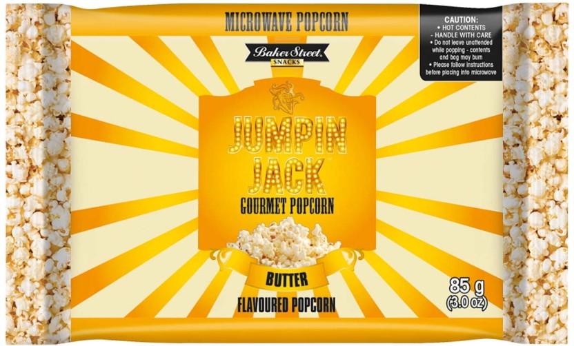 Jumpin Jack Microwave Gourmet Butter Popcorn (85 g, Pack of 48)