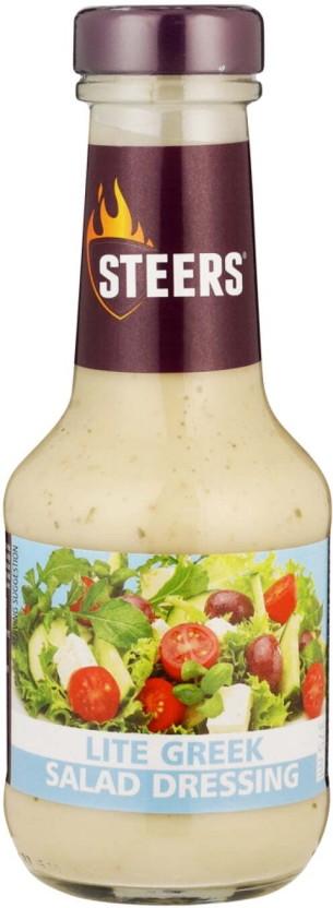 Steers Lite Greek Salad Dressing Dip (12 x 375 ml)