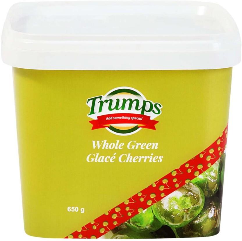 Trumps Whole Green Glace Baking Cherries (650 g)