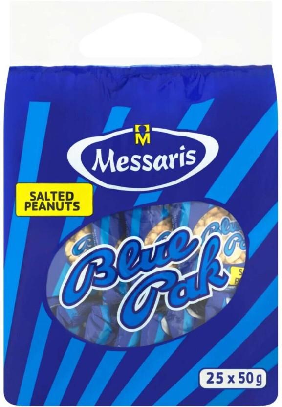 Messaris Blue Pack Salted Peanuts (25 x 50 g)