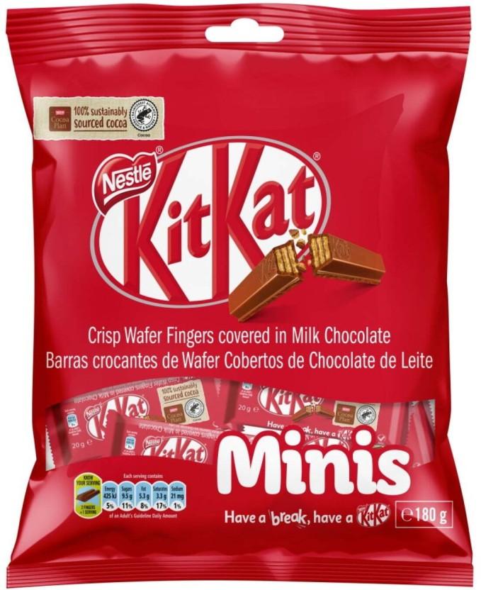 Nestle Kit Kat Crisp Wafer Fingers Minis Milk Chocolate Bites (180 g)