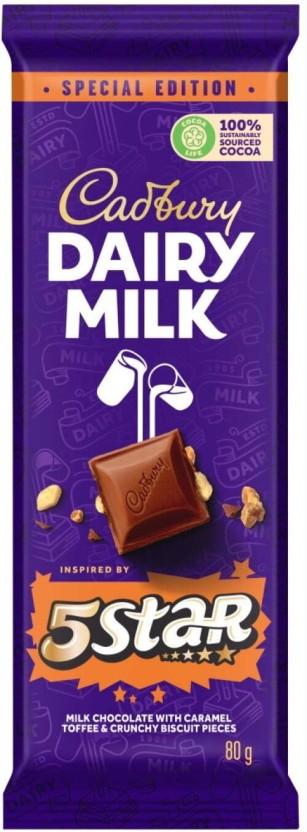 Cadbury Chocolate 5 Star Milk Chocolate Slabs (12 x 80 g)