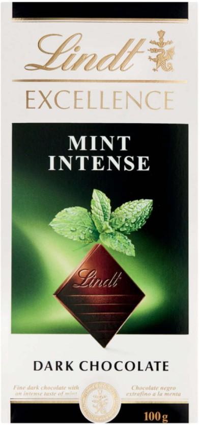 Lindt Excellence Mint Intense Dark Chocolate Dark Chocolate Slabs (100 g)