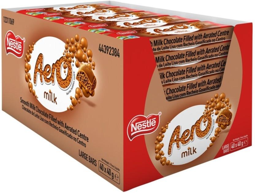 Nestle Aero Milk Chocolate Bars (40 x 40 g)