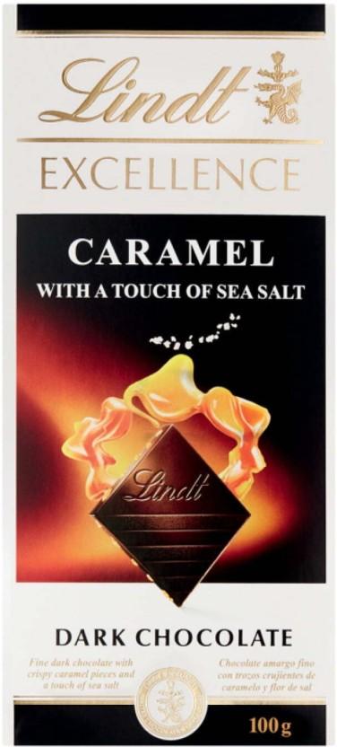 Lindt Excellence Caramel Dark Chocolate Dark Chocolate Slabs (100 g)