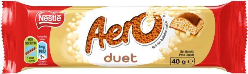 Nestle Aero Duet Milk Chocolate Bars (40 g)