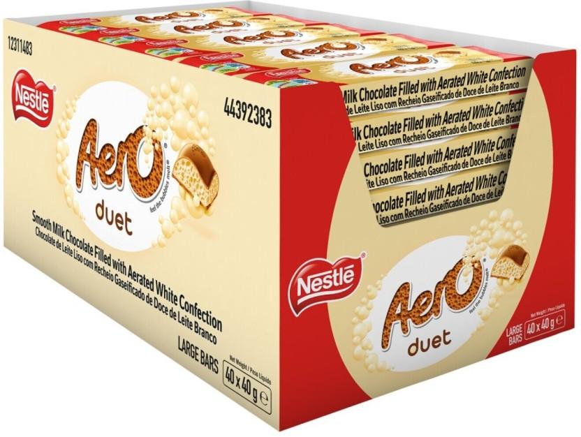 Nestle Aero Duet Milk Chocolate Bars (40 x 40 g)