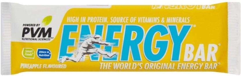 PVM Energy Bars Pineapple Fruit and Nuts Chocolate Bars (20 x 45 g)