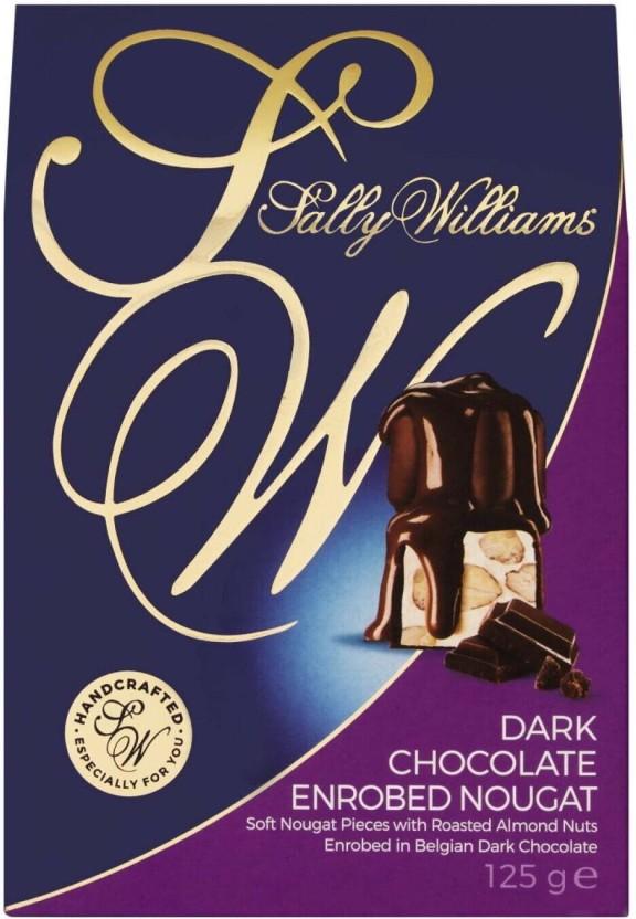 Sally Williams Dark Chocolate Enrobed Roasted Almond Nougat Dark Chocolate Bars (125 g)