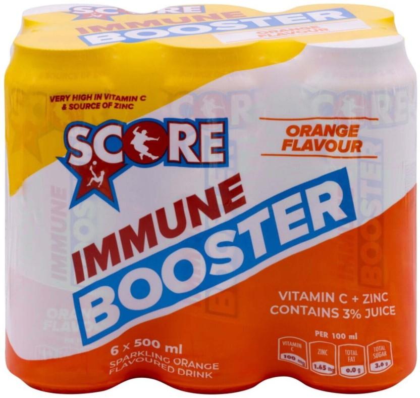 Score Immune Booster Energy Drink (Orange Flavoured, 6 x 500 ml)