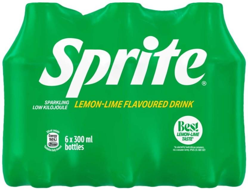 Sprite Lemon Lime Flavour Sparkling Drink (6 x 300 ml)