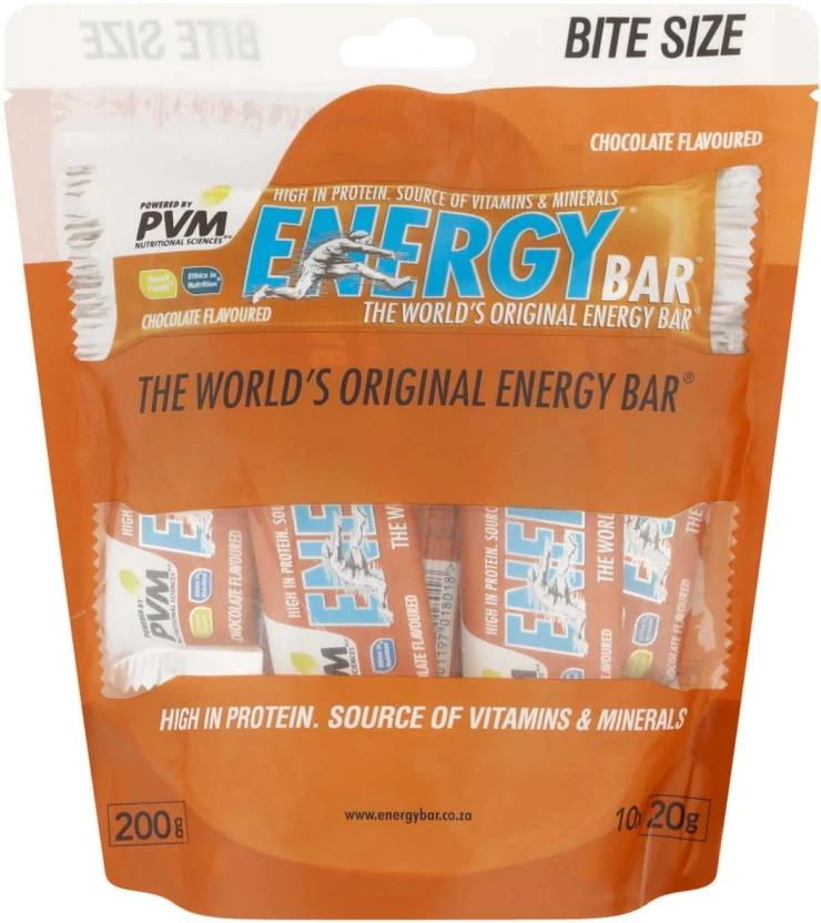 Pvm Bite Size Chocolate Flavoured Energy Bar Pouch (10 x 20 g)