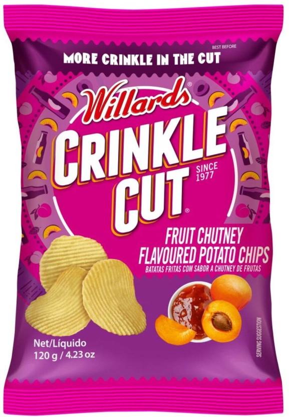 Willards Crinkle Cut Fruit Chutney Flavoured Potato Chips (20 x 120 g)