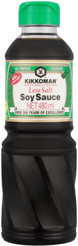 Kikkoman Less Salt Soy Sauce (480 ml)