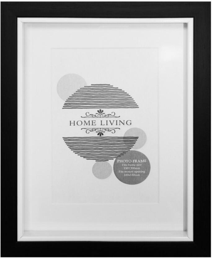 Home Living Plastic Wall Photo Frame (Black, White, 1 Photo(s), 150X200)