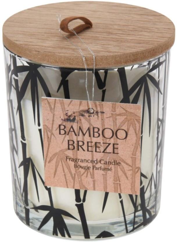 Excellent Houseware Candle in Glass Jar with Wooden Lid (Black, Pack of 1)