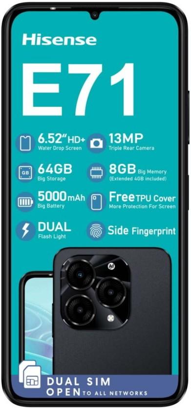 Hisense E71 4G DS (Black, 64 GB) (8 GB RAM)