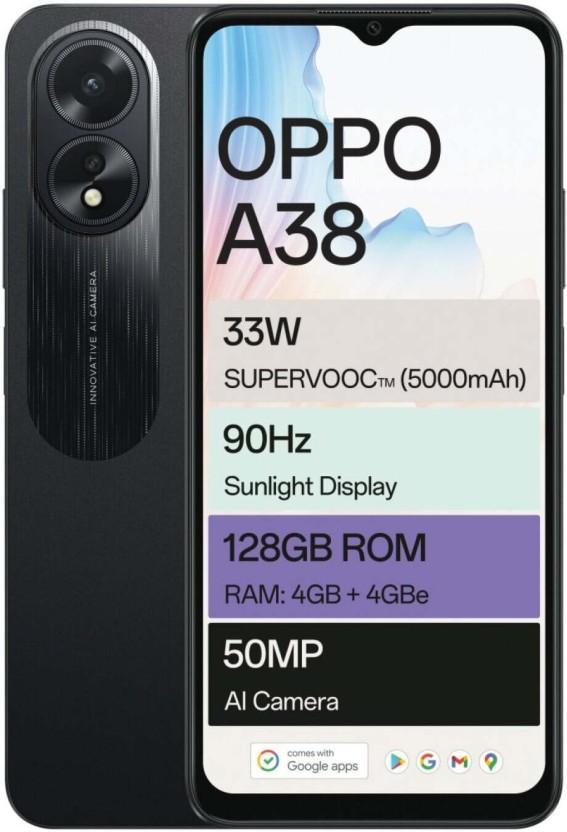 Oppo A38 4G DS | BLACK (Black, 128 GB) (6 GB RAM)