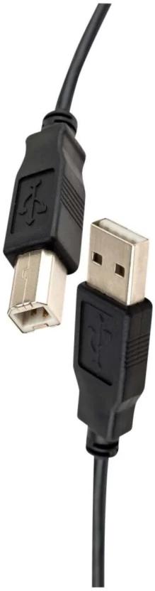 Karbon USB Type A Male To USB Type B Male 1.8 m USB Printer Cable (Compatible with Computer, Laptop, Black, One Cable)