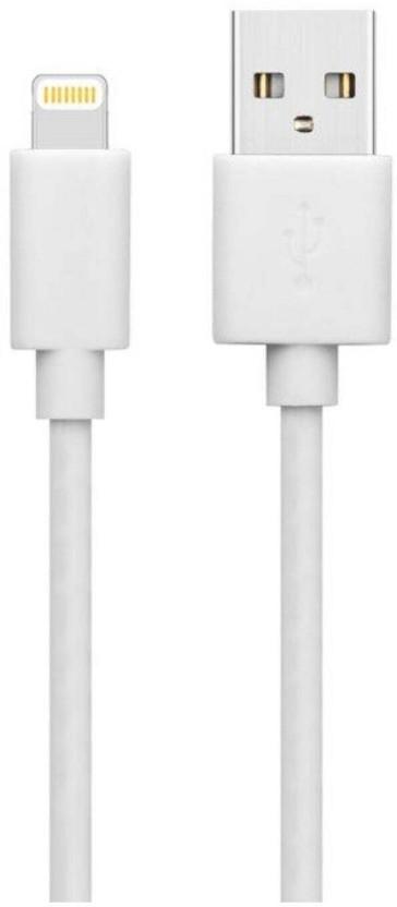 Snug USB Type A To Lightning 1.2 m MFI Lightning Cable (Compatible with Mobile, Tablet, White, One Cable)
