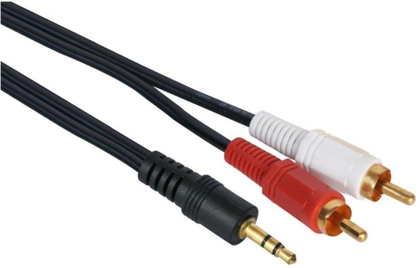 ULTRA LINK 3 Pin Male To Multi-pin 3 m UL-2RCA0300P (Compatible with Computer, Camera, Black, Red, White, One Cable)