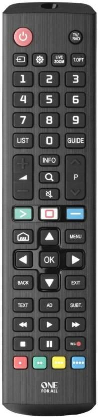 ONE FOR ALL  Replacement TV Remote LG Remote Controller (Black)