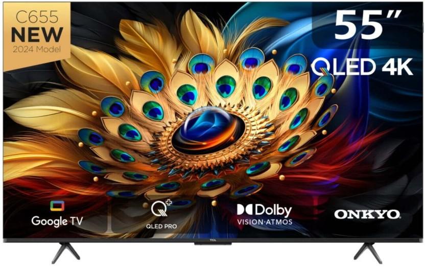 TCL 139 cm (55 inch) QLED Ultra HD (4K) Android TV 2024 Edition