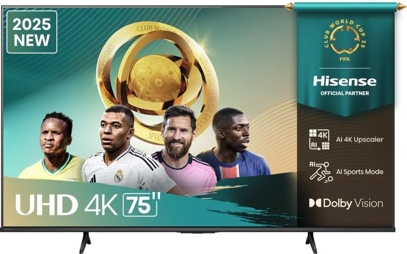 Hisense 190.5 cm (75 inch) LED Ultra HD (4K) VIDAA TV 2025 Edition
