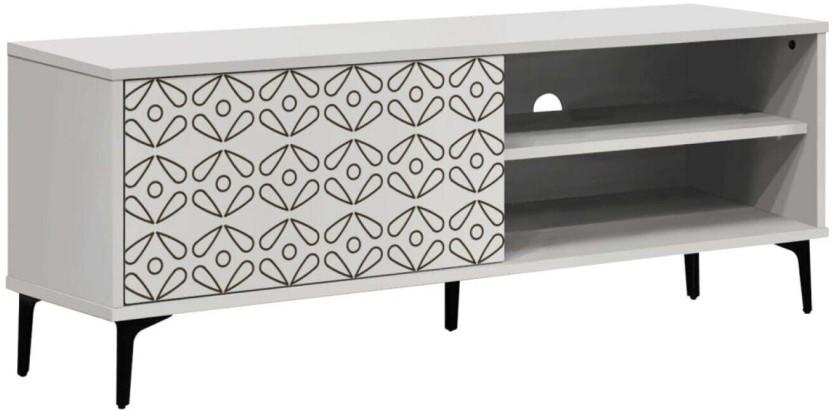 Linx Niari Solid Wood TV Entertainment Unit (Finish Colour - AMC White, DIY(Do-It-Yourself))