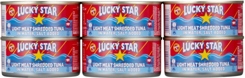 Lucky Star Light Meat Shredded Tuna in Water, Salt Added Sea Foods (170 g, Pack of 6)