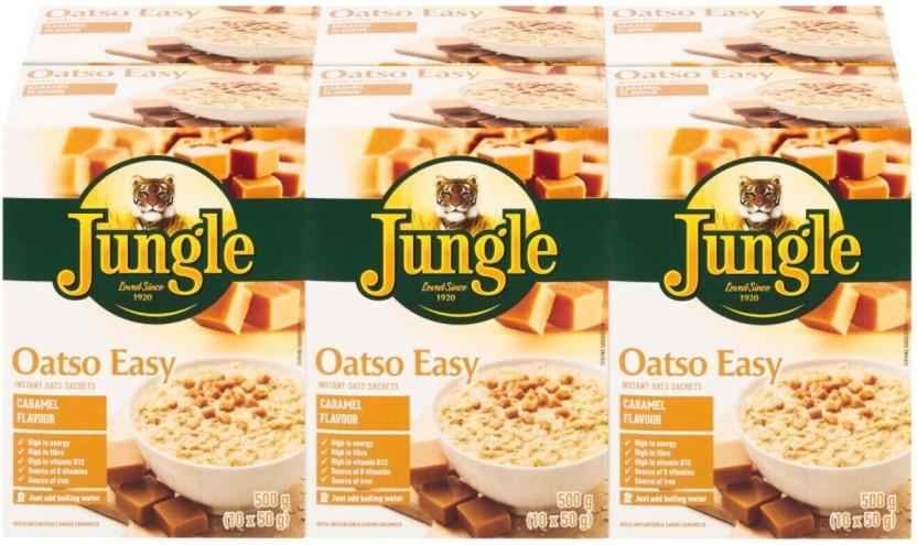 Jungle Instant Caramel Flavour Oats Box (6 x 500 g)