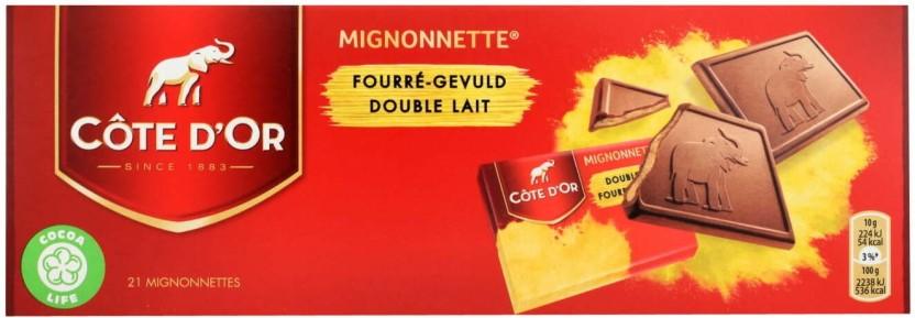 Cote D'or Migonettes Fourre-Gevuld Double Lait Milk Chocolate Bites (210 g)