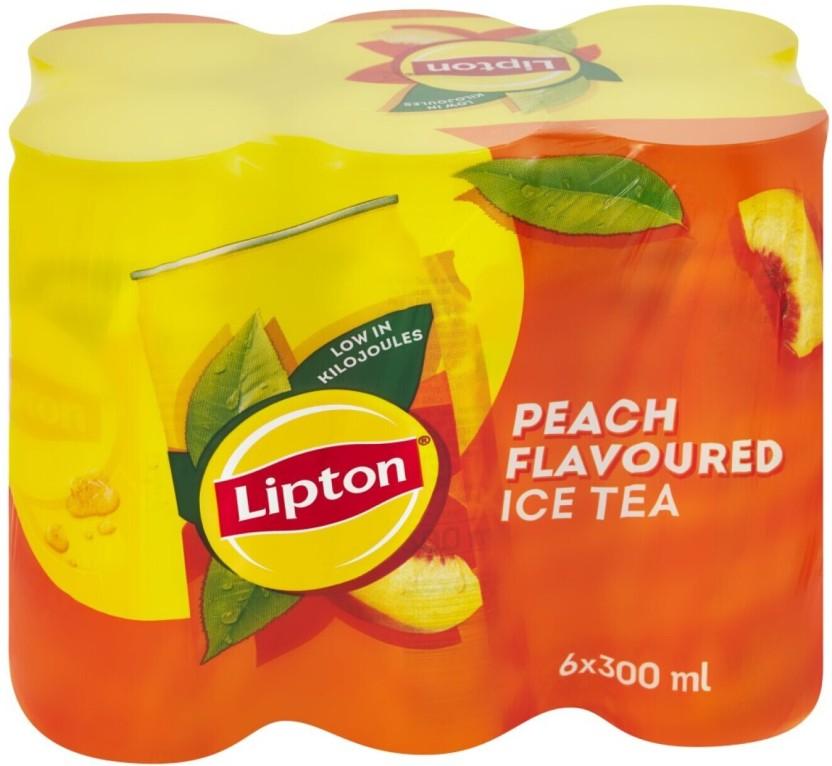 Lipton Ice Tea Peach Iced Tea Can (6 x 300 ml)
