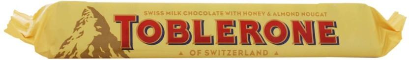 Toblerone Swiss Milk Chocolate Honey and Almond Nougat Milk Chocolate Bars (24 x 50 g)