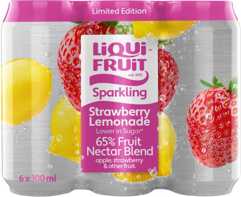 Liqui Fruit Sparkling Strawberry Lemeonade (6 x 300 ml)